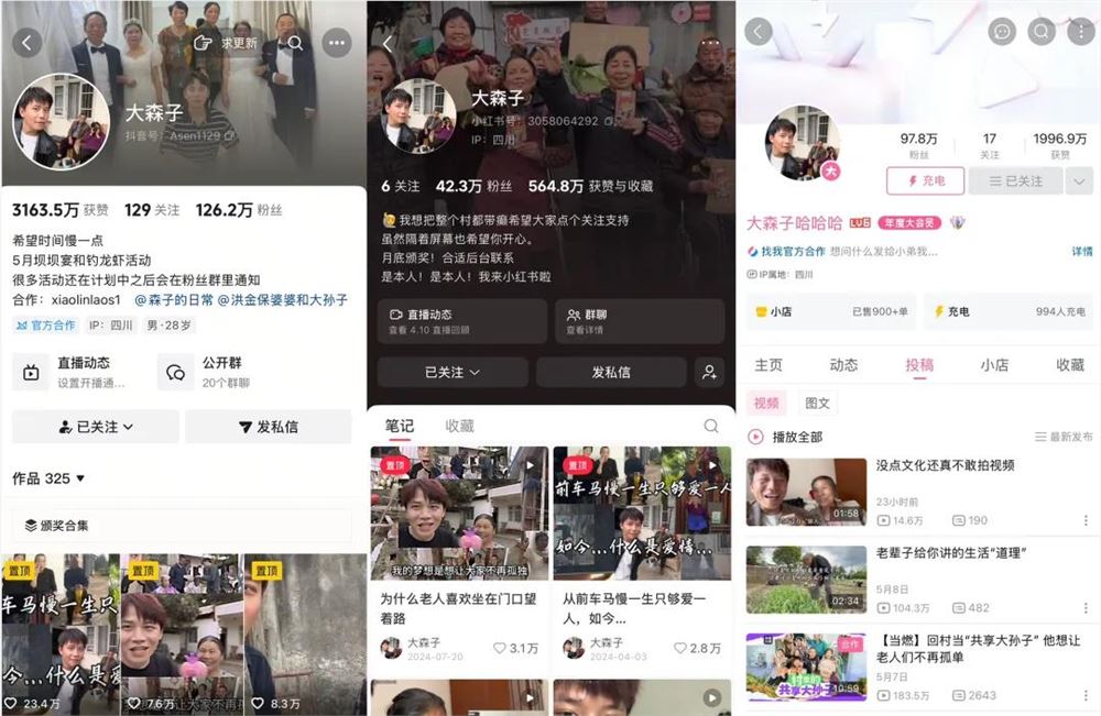 一年涨粉百万，专访留守老人的@大森子 火了?